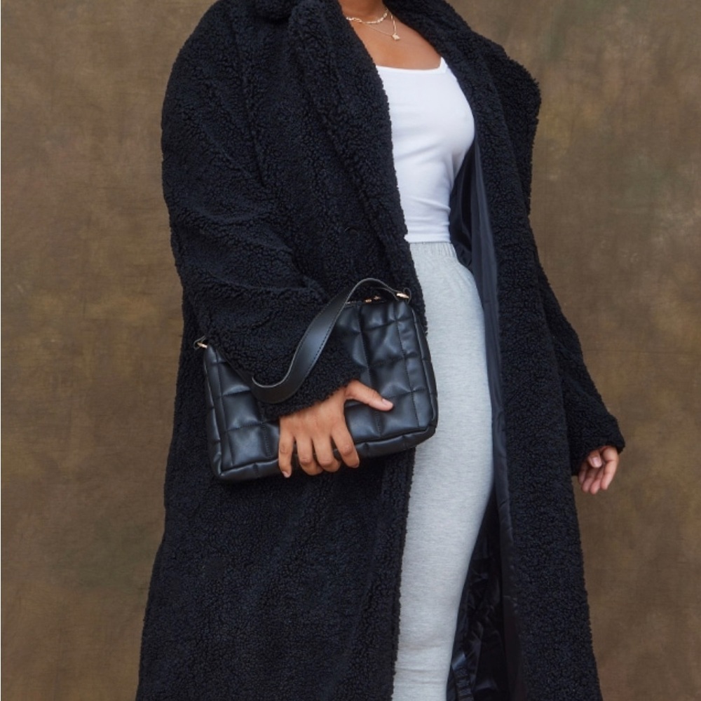 Plus Size Shaggy Long Coat Teddy Jacket